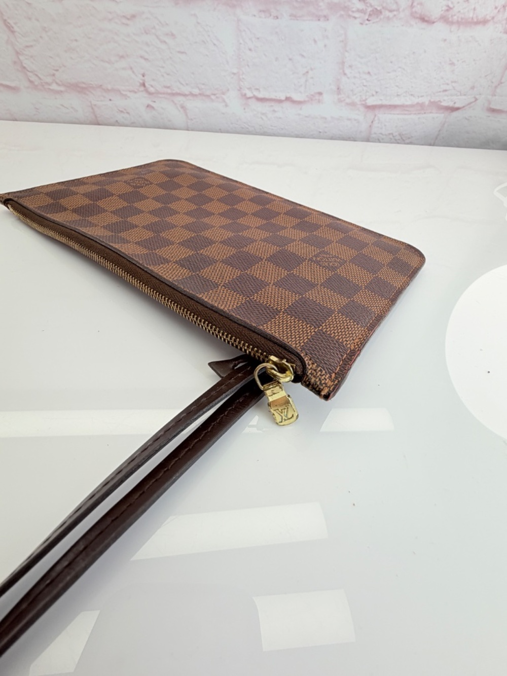 Louis Vuitton Damier Neverfull MM GM Cerise Pochette Wristlet - Picture 7 of 15